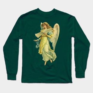 Vintage Victorian Christmas Angel Long Sleeve T-Shirt